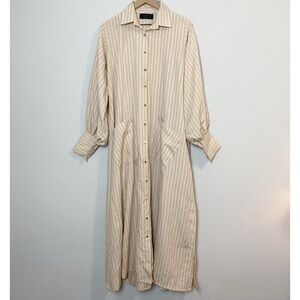 Striped Cream Maxi Dress